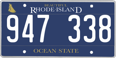 RI license plate 947338