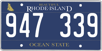 RI license plate 947339