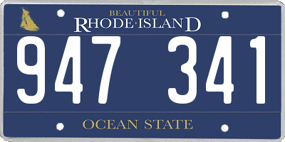 RI license plate 947341