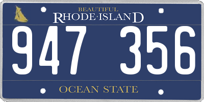 RI license plate 947356
