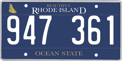 RI license plate 947361