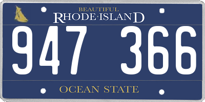 RI license plate 947366