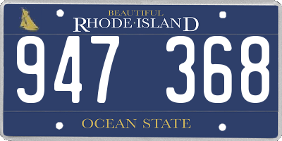 RI license plate 947368