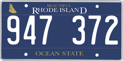 RI license plate 947372