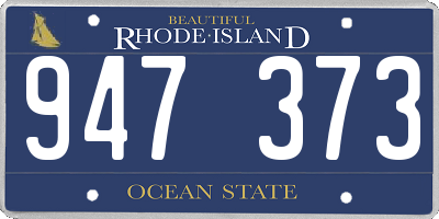 RI license plate 947373