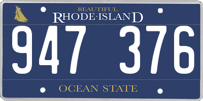 RI license plate 947376
