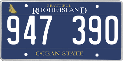 RI license plate 947390