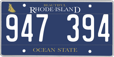 RI license plate 947394