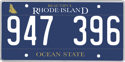 RI license plate 947396