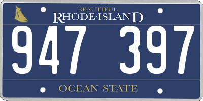 RI license plate 947397