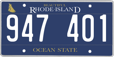 RI license plate 947401