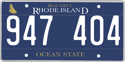 RI license plate 947404
