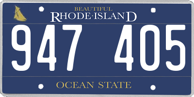 RI license plate 947405