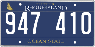 RI license plate 947410