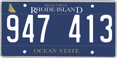 RI license plate 947413