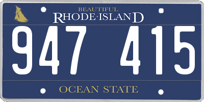 RI license plate 947415