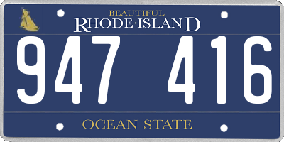 RI license plate 947416