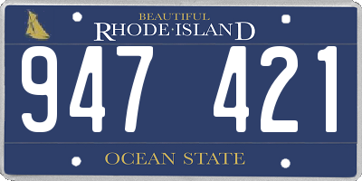 RI license plate 947421