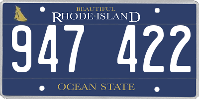 RI license plate 947422