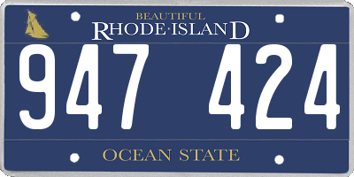 RI license plate 947424