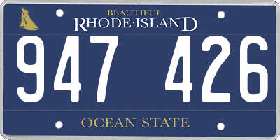 RI license plate 947426