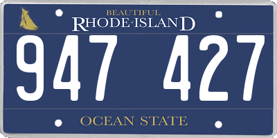 RI license plate 947427