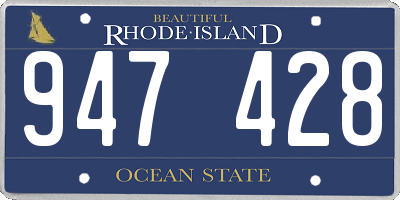 RI license plate 947428