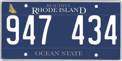 RI license plate 947434