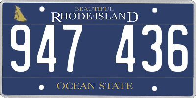 RI license plate 947436