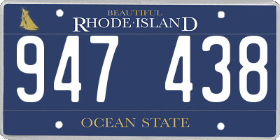 RI license plate 947438