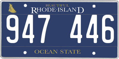 RI license plate 947446