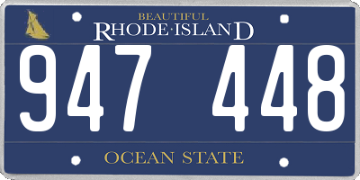 RI license plate 947448
