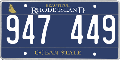 RI license plate 947449