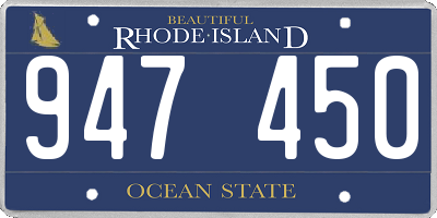 RI license plate 947450