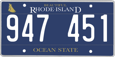 RI license plate 947451