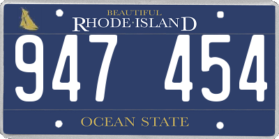 RI license plate 947454