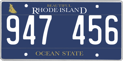 RI license plate 947456