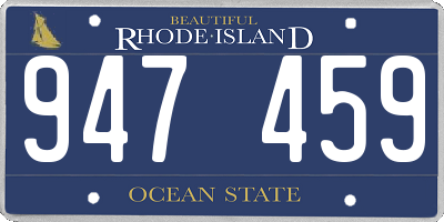 RI license plate 947459