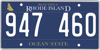 RI license plate 947460