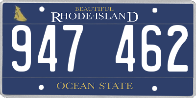 RI license plate 947462