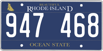 RI license plate 947468