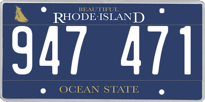 RI license plate 947471