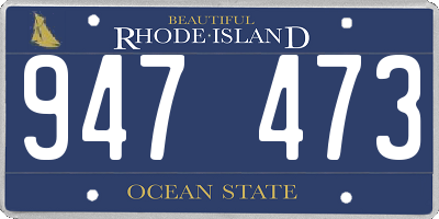 RI license plate 947473