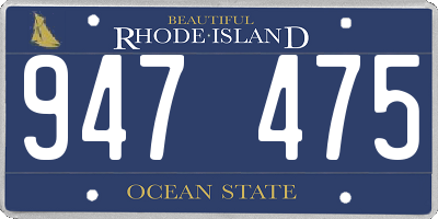 RI license plate 947475