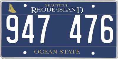 RI license plate 947476
