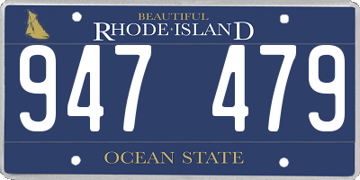 RI license plate 947479