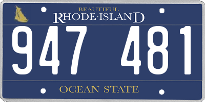 RI license plate 947481