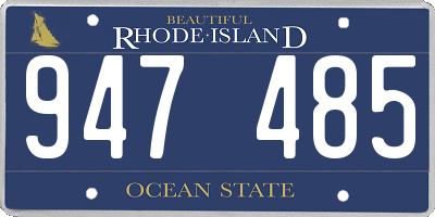 RI license plate 947485