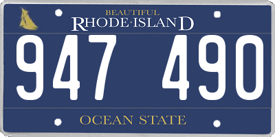 RI license plate 947490