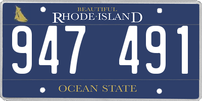 RI license plate 947491